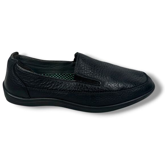 SAS Weekender Pebbled Leather Loafers Men’s 10 W Black Slip-On Casual Shoes - Picture 1 of 7